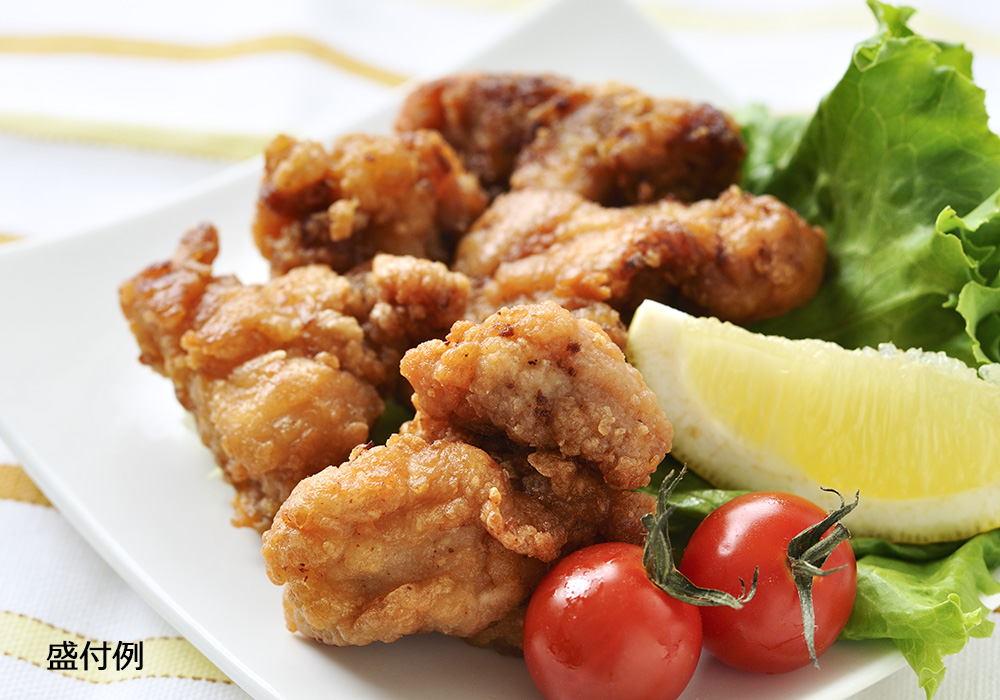 【冷凍】もぐもぐ工房の 国産若鶏もも唐揚げ　120g