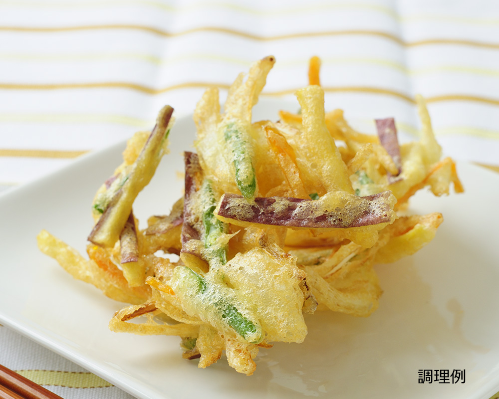 もぐもぐ工房の　おこめの天ぷら粉 調理例